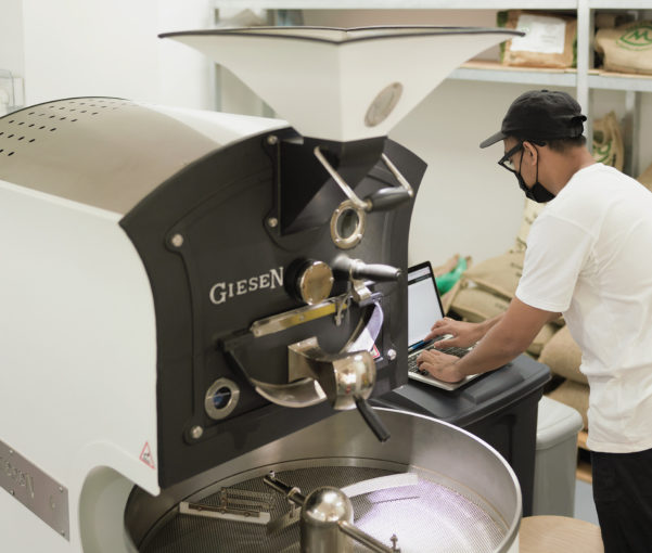 aslam next to community coffee's giesen w6a aslam yusoff