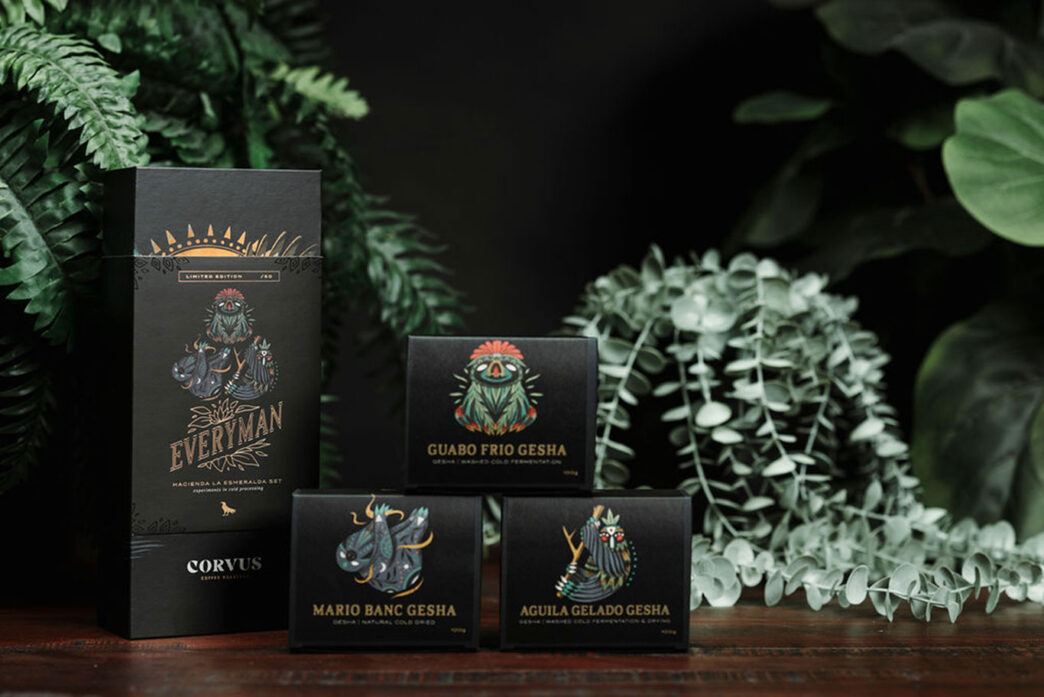 corvus coffee roasters everyman la esmeralda set coffee design1