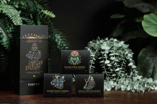 corvus coffee roasters everyman la esmeralda set coffee design1