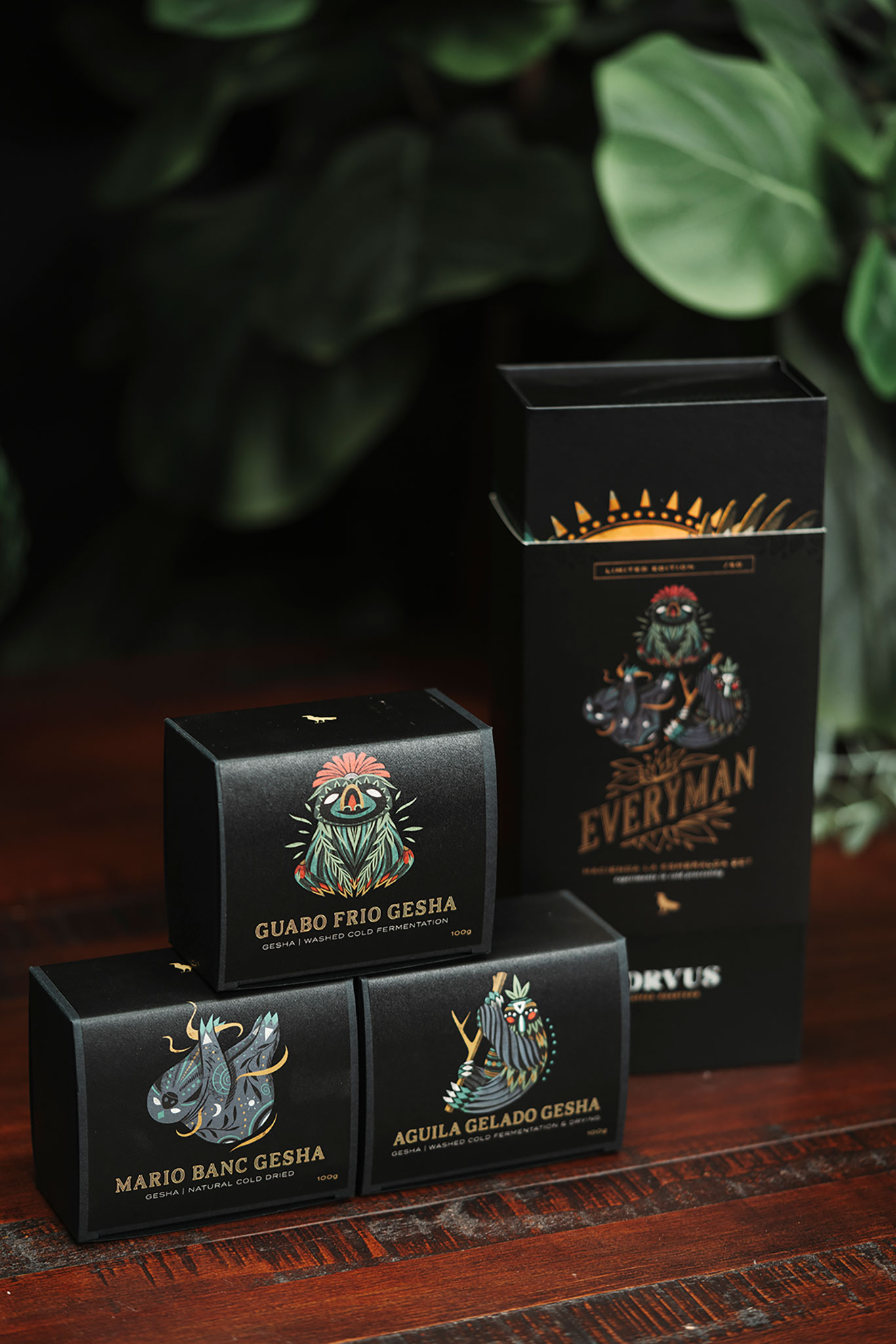 corvus coffee roasters everyman la esmeralda set coffee design4