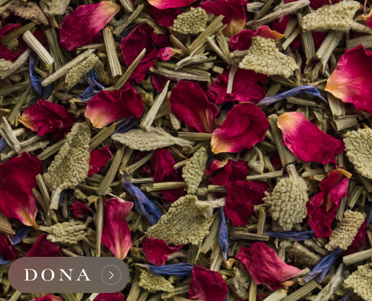 banner advertising DONA chai and tea