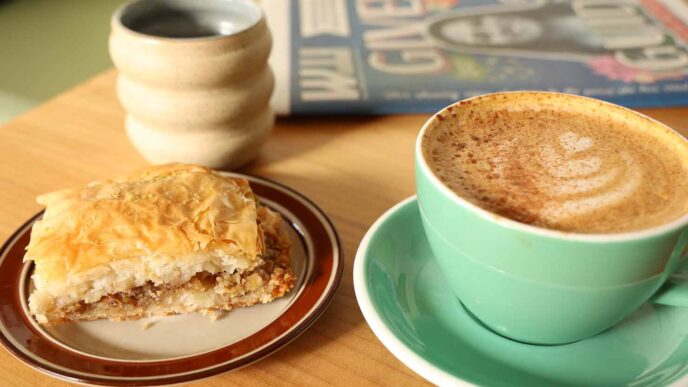 hvac and baklava on table speedboat coffee zachary carlsen