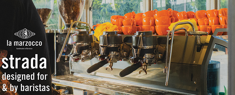 banner advertising La Marzocco