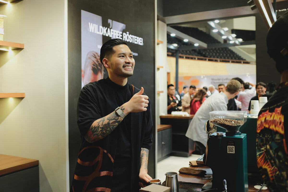 mikael jasin at catur coffee company booth tung nguyen