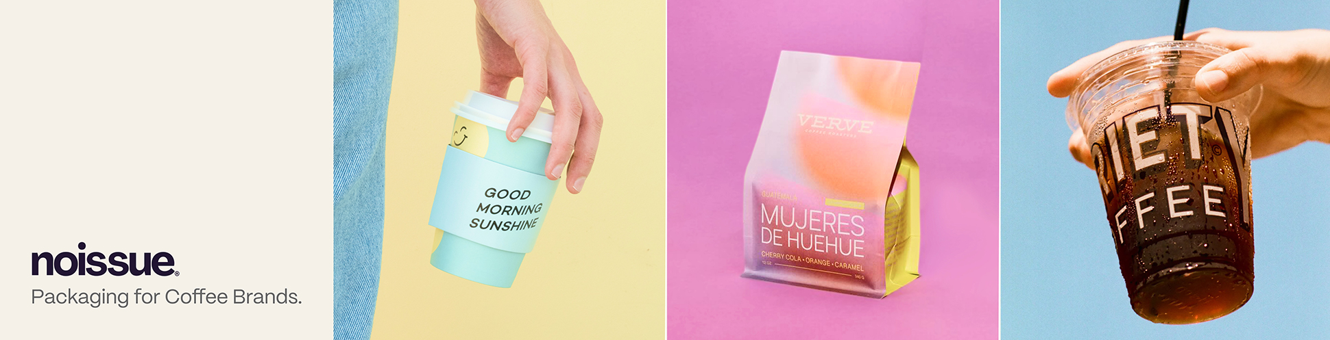 banner advertising noissue packaging for brands