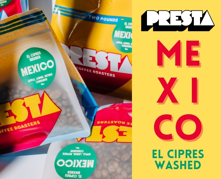 banner advertising Presta Coffee