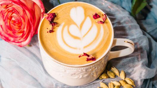 rose latte lede pachamama coffee