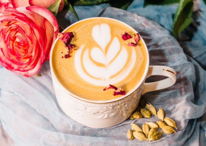 rose latte lede pachamama coffee