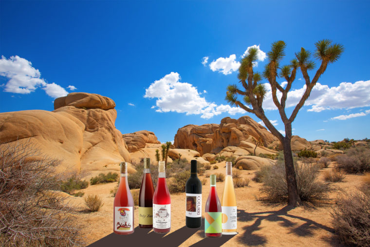 wine bottles desert