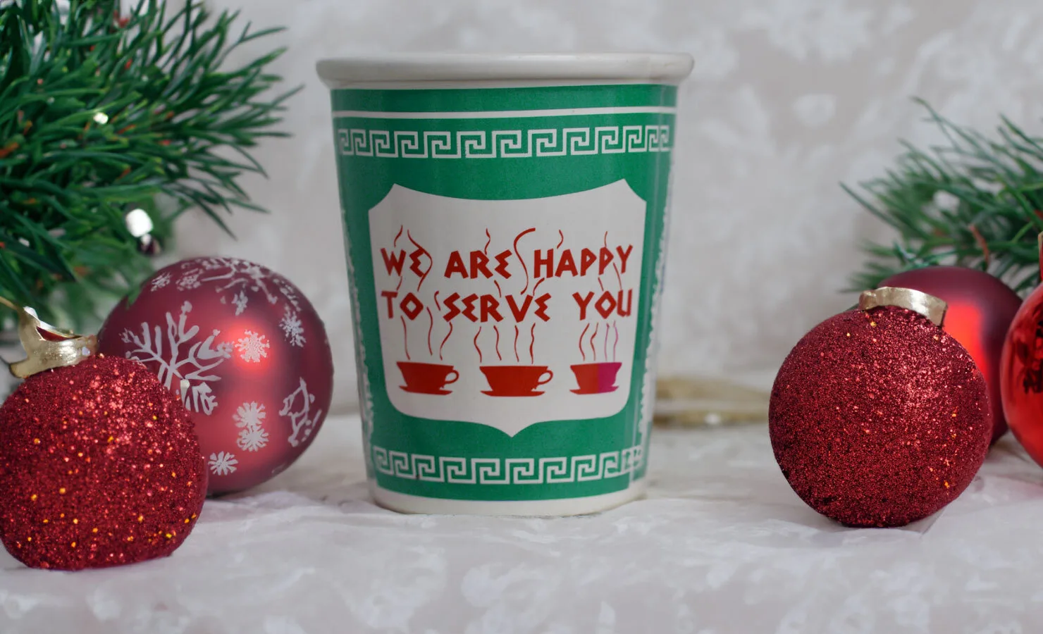 happy to serve xmas christmas greek coffee cup sprudge